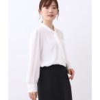 ブラウス シャツ 「きちんと見え／通勤／セレモニーにおすすめ」ドット柄ボウタイブラウス レディース