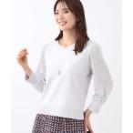 ショッピング09 ニット セーター 「秋映え」Vネック×メッシュスリーブニット レディース