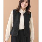 ベスト ジレ 「軽い羽織に」フロントファスナー開きベスト レディース