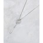 ネックレス Y字リングしずくメタルネックレス レディース
