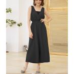 サロペット オーバーオール チューブトップ付きワイドパンツサロペット レディース