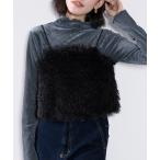 キャミソール ふわもこシャギーキャミソール