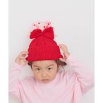 ニット帽 ニットキャップ チュールリボンワッチ　587935 キッズ 子供 女の子