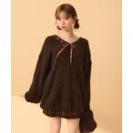 ショッピングリボン ニット セーター チェックリボンニット レディース