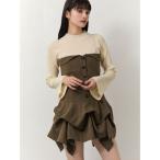 ショッピングバルーン ワンピース タックバルーンミニジャンスカ