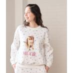 パジャマ ルームウェア ヌネットとお花のプルオーバースウェット レディース