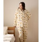 パジャマ ルームウェア ヌネットがいっぱい　キルト前開きパジャマ レディース