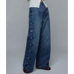ショッピング動画 ジーンズ デニム デニムパンツ ハートスタッズデニムパンツ/フレアデニム「動画あり」 レディース