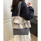 ショッピングトートバッグ レディース トートバッグ フリルトートバッグ レディース