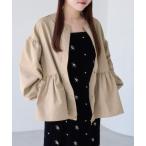 ショッピングバルーン ブルゾン アウター 「WEB限定」バルーンスリーブペプラムブルゾン レディース