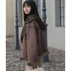 ブルゾン アウター フェイクムートンジャケット レディース