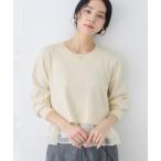 ショッピングニット ニット セーター ペプラムオーガンジードッキングニットプルオーバー レディース