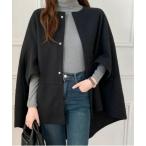 ショッピングポンチョ ジャケット テーラードジャケット 「チェック柄」「無地」ルーズポンチョシルエットコート レディース