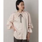 ブラウス シャツ フリルネックリボンブラウス レディース