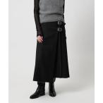 スカート 「別注」「O’NEIL of DUBLIN」プリーツ ロング スカート ブラック