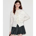 ショッピングニットタイ カーディガン 花柄 リボンタイ ウールニットカーディガン FQ25S193「Fano Studios」「2025AW」 レディース メンズ