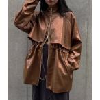 ブルゾン アウター 「＆g'aime」ドロストオーバージャケット　Drawstring Over Jacket レディース