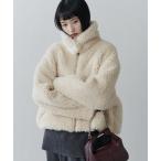 ショッピングブルゾン ブルゾン アウター ドローコード付きフェイクファーボアブルゾン レディース