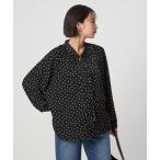 ショッピングドット ブラウス シャツ 2WAY ドット ボウタイ ブラウス レディース