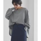 ショッピングオートミール トレーナー スウェット ボートネックルーズプレーティングスウェット レディース