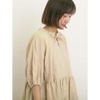 [Samansa Mos2] короткий рукав туника F бежевый женский 