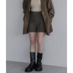 パンツ 「セットアップ可能」メランジニットショートパンツ レディース