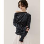 tシャツ 「STUDIOUS/ステュディオス」Velours Long Tee/ベロアロングティー/カットソー/トップス レディース