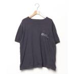ショッピングtシャツ レディース 半袖 「MHL.」 半袖Tシャツ LARGE ネイビー レディース
