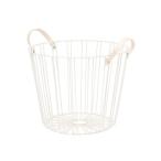 ランドリーグッズ ワイヤーバスケット L ホワイト