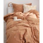  bed постельные принадлежности Дэйзи embro Ida Lee .. чехол на футон полуторный бежевый хлопок 100% цветочный принт вышивка 