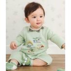 ショッピングロンパース ベビー服 ロンパース 恐竜とげとげ襟付きカバーオールベビー(60~80cm)