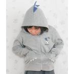 ショッピング恐竜 パーカー  ツンツン恐竜トサカフード付きフルジップパーカー(80~120cm) キッズ 子供服 男の子 女の子