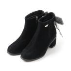 ブーツ バックリボンスウェードショートブーツ キッズ 子供 女の子