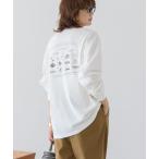 tシャツ カンパニーロゴ風プリントロンT レディース