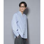 ショッピングバンド シャツ 「大人のワイドシャツ」バンドカラー 長袖 メンズ