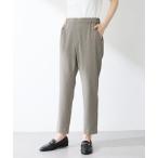 パンツ 「すご楽」ストレッチテーパードパンツ「イエロー・千鳥柄・ウエストゴム・通年素材」 レディース