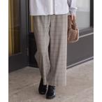 パンツ 「すご楽・通年素材」ストレッチワイドパンツ「カラー・チェック・千鳥・ウエストゴム」 レディース
