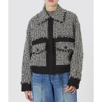 ショッピングツイード ブルゾン アウター ツイードブルゾン レディース