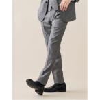 スラックス シルクネップ　ホームスパンパンツ　グレー/ブラウン/ネイビー メンズ
