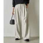 パンツ ネップワイドパンツ レディース