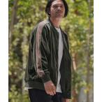 スカジャン mj11138-ラグランスリーブラインベロアブルゾン メンズ