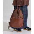 デイバック リュック ナイロン レザレットナップサック/A4サイズトートバッグ レディース