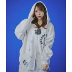 パーカー 「GALFY」ピカピカ注射器パーカー / 「ガルフィー」ラインストーンロゴダブルジップパーカー メンズ レディース