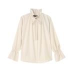 ショッピングフリル ブラウス シャツ COFREX フリルリボン ブラウス 長袖 レディースデザインシャツ レディース