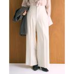 パンツ ウォッシャブルタックワイドパンツ レディース