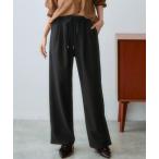 パンツ カットジョーゼット裏起毛イージーワイドパンツ「大きいサイズ有」 レディース