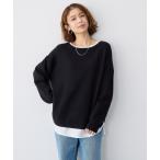 ニット セーター 「anyfee/大きいサイズ」裾ラウンドもっちりカラーニット レディース