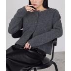 カーディガン 「forksy.」ふわもちゴールドボタンニットカーディガン レディース