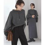  выставить [2 позиций комплект ] с высоким воротником широкий вязаный & юбка выставить женский 