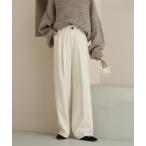 ショッピングウエスト パンツ 2タックストレートパンツ レディース